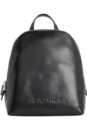 Calvin Klein Sac à Dos Femme Embossed Round Élégant, Noir (Ck Black), Taille Unique