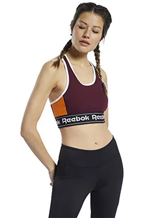 Reebok Te Linear Logo Bralette Soutien-Gorge de Sport pour Femme Granat 2XS