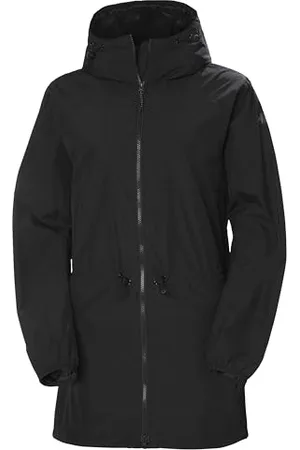 Helly Hansen W Essence Mid Rain Coat Black Womens XS