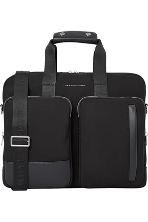 Tommy Hilfiger Sac pour Ordinateur Portable Homme Business Nylon Poches Extérieures, Noir (Black), Taille Unique