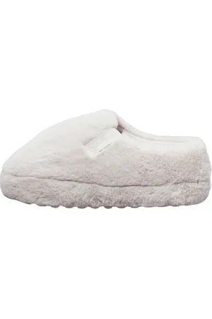 Calvin Klein Chaussons Femme Home Anke Slipper Fur Fourrure, Multicolore (Triple Eggshell), 40