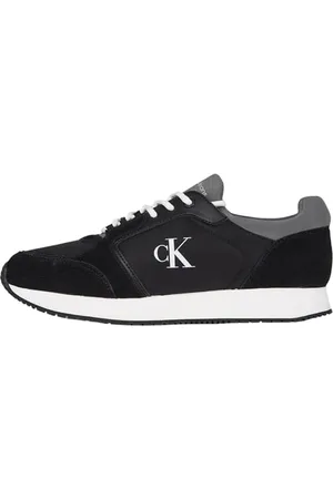 Calvin Klein Baskets Homme Sock Laceup Élégantes, Multicolore (Black/Charcoal Grey/Bright White), 42