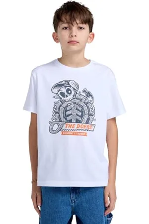 Element Timber Icon - T-Shirt à Manches Courtes - Garçon Enfant 8-16 - Blanc.