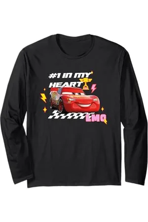 Cars Lightning McQueen In My Heart Valentine Manche Longue