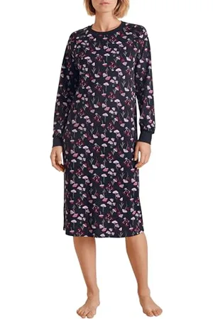 Calida Mushrooms Midnight Chemise de Nuit, Bleu Lapis foncé, 42-44 Femme