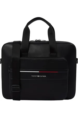 Tommy Hilfiger Sac pour Ordinateur Portable Homme Foundation Poche Extérieure, Noir (Black), Taille Unique