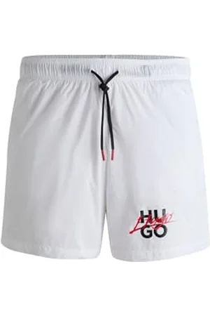HUGO BOSS Hommes PAOL Short de Bain entièrement doublé avec Logo revisité