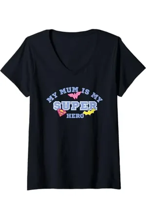 DC Comics Originals Femme Justice League Mum Super Hero Fête des Mères T-Shirt avec Col en V