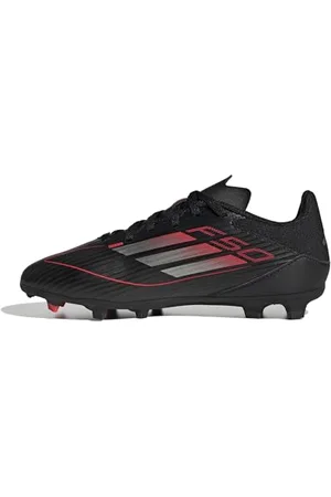 adidas F50 League Football Boots FG/MG Kids Chaussures, Core Black/Iron Metallic/Lucid Red, 29 EU