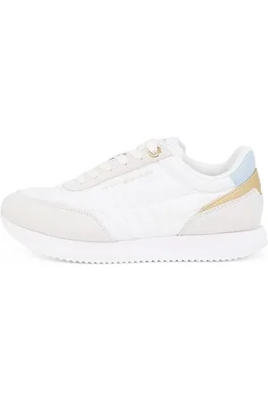 Tommy Hilfiger Baskets de Running Femme Essential Sportives, Multicolore (White/Breezy Blue), 36