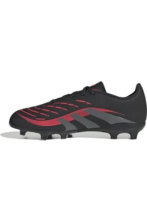 adidas Predator League Firm Multi Ground Football Boots Kids Chaussures, Core Black/Grey Four/Lucid Red, 30.5 EU