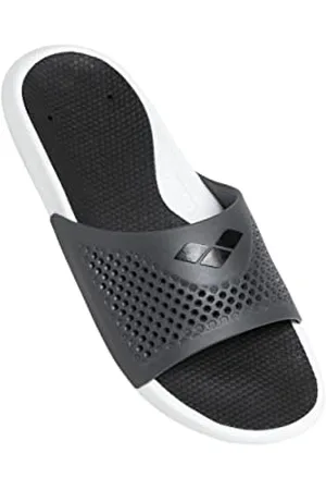 Arena Bruno Slide, Sandales Homme, Blanc-Noir-Gris, 41 UK