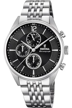 Festina Hommes Analogique-Numérique Quartz Montre avec Bracelet en Acier Inoxydable
