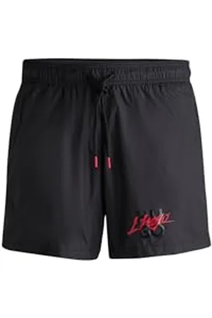 HUGO BOSS Hommes PAOL Short de Bain entièrement doublé avec Logo revisité