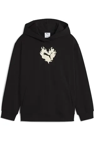 PUMA Flaming Love Hoodie TR G, Sweats à Capuche Fille, Black, 140