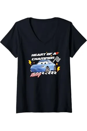 Cars Femme Sally Heart Of Champion Valentine T-Shirt avec Col en V
