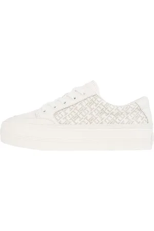 Tommy Hilfiger Femme Vulc Leather Sneaker Monogram FW0FW08331 Baskets, , 37 EU