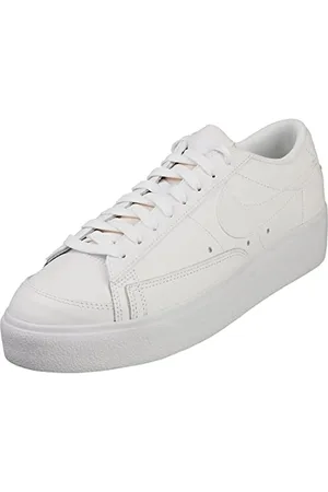 Nike Femme Blazer Low Platform Basket, White/White/White/Black, 42.5 EU