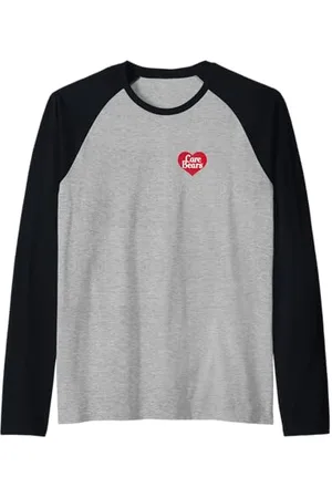 Care Bears Funshine Bear Imprimé nuages arc-en-ciel Manche Raglan