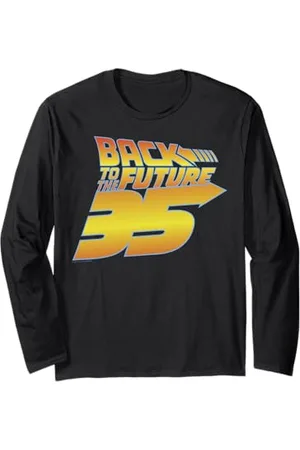 Back To The Future Logo 35th Gold Manche Longue