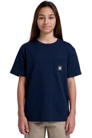 Element Icon Label - T-Shirt à Manches Courtes à Poche - Garçon Enfant 8-16 - Bleu.