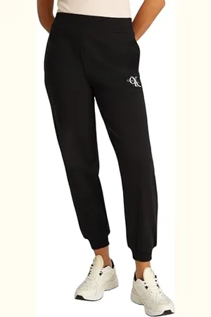 Calvin Klein Pantalon de Jogging Femme Monologo avec Ceinture Élastique, Noir (Ck Black), M