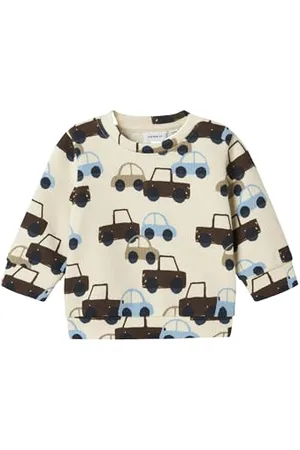 NAME IT Nbmsacar Ls Sweat Bru Maillot de survêtement, , 68 Bébé garçon