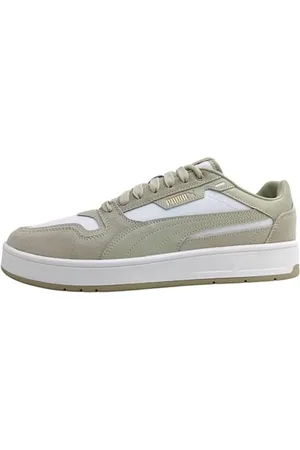 PUMA Mixte Court Classic Street SD Basket, White-Desert Dust Gold, 37.5 EU