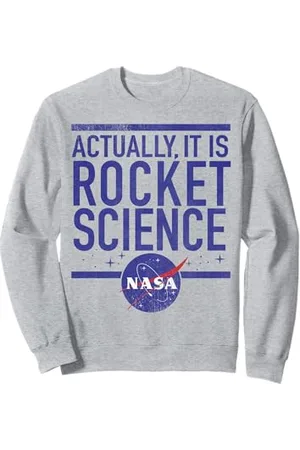 Nasa Logo Actually, It Is Rocket Science Text Logo Sweatshirt
