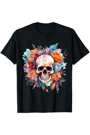 Bones Os avec des fleurs botaniques skelton T-Shirt