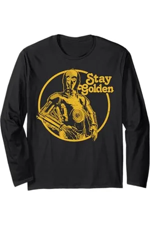 STAR WARS C-3PO Stay Golden Texte Portrait Manche Longue