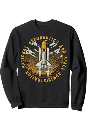 Nasa Texte jaune de la à la main Sweatshirt