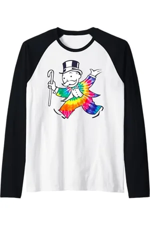Monopoly 85 Years Rich Uncle Penny bags tie Dye Suit Manche Raglan