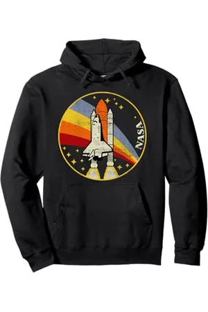 Nasa Poster Navette spatiale Rainbow Retro Circle Poster Sweat à Capuche