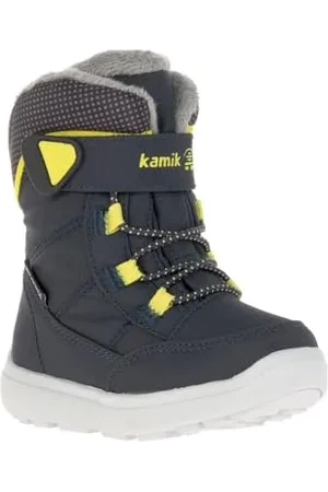 Kamik Stance2 Botte de Neige, Bleu Marine/Jaune, 36 EU