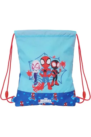 Safta SPIDEY - Sac à dos plat junior, idéal pour enfants de différents âges, confortable et polyvalent, qualité et résistance, 26 x 34 cm, couleur bleue, , Estándar, Décontracté