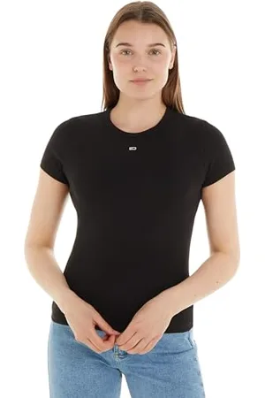 Tommy Hilfiger TJW Slim Essential Rib SS EXT DW0DW17383 T-Shirt à Manches Courtes, , M Femme