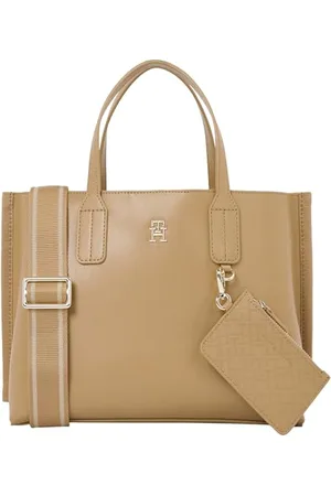 Tommy Hilfiger Cabas Sac Femme Distinct Mini Petit, Beige (Safari Canvas), Taille Unique