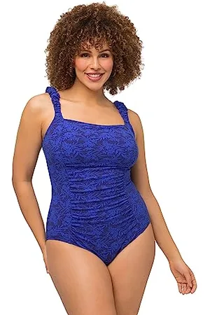Ulla Popken Maillot de Bain Une pièce, Violet/Bleu, 56 Femme
