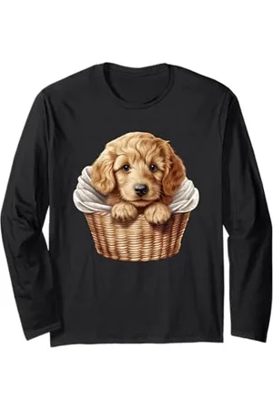 Urban Empyre Goldendoodle Chiot dans un panier à linge Manche Longue