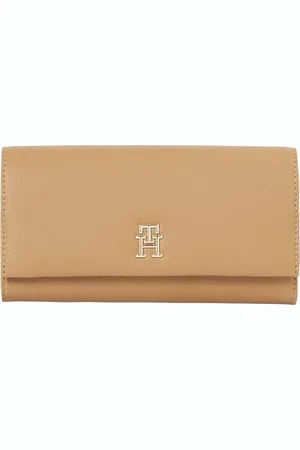 Tommy Hilfiger Portefeuille Femme Legacy Flap à Rabat, Beige (Safari Canvas), Taille Unique