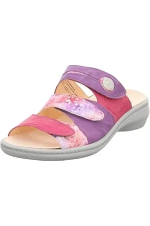 Think! Damen Camilla chromfrei gegerbte nachhaltige Pantolette, Fuxia/Kombi 5120
