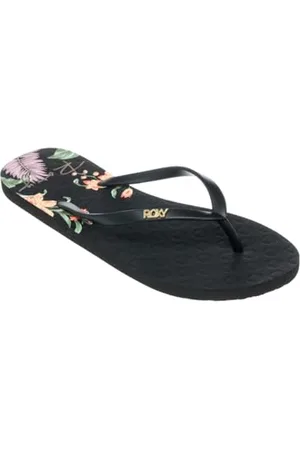 Roxy Femme Viva Printed Sandale, Anthracite/Noir, 41 EU