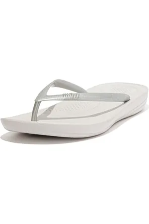 FitFlop Femme iqushion Ergonomic Flip-Flops Tongs, Argenté (Silver 011), 39 EU