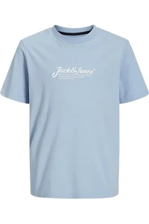 JACK & JONES Jjbeau Tee SS Crew Neck JNR, Chambray Blue, 12 Ans Hommes