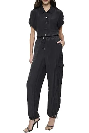 DKNY Tech Crinkle Jogger Pantalon, , XXS Femmes
