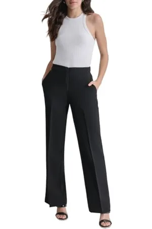 DKNY Double Weave Wide Leg Pants Pantalon, , 38 Femmes