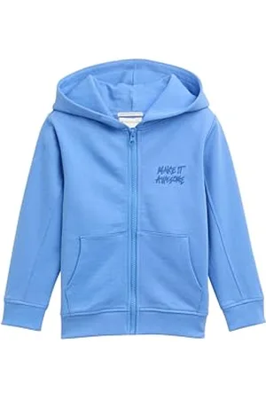 TOM TAILOR 1045361 Veste de survêtement, 37177-Soft Mid Blue, 104-110 Garçon