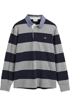 GANT Reg Chambray Stripe Heavy Rugger T-Shirt, , M Hommes