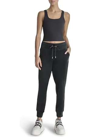 DKNY Rhstn Logo Jogger Pantalon de survêtement, , S Femmes